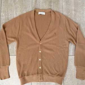 Dior Men's Tan Button-Up Cardigan